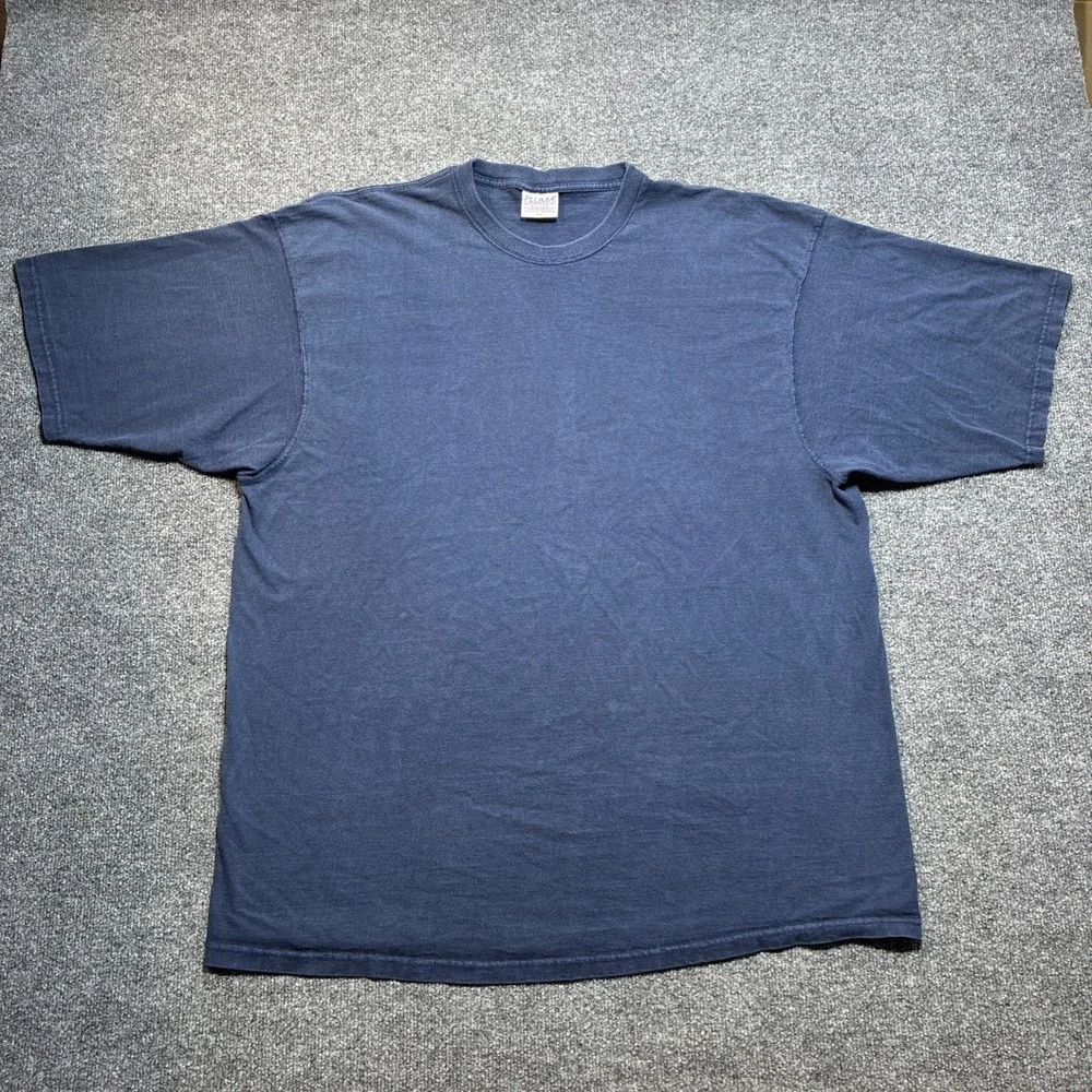 Vintage PLUMA Men's Size XXL Navy Blue Shirt Made In USA Heavyweight Baggy Big